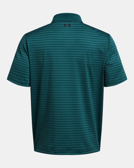 Men's UA Matchplay Stripe Polo in Blue image number 3